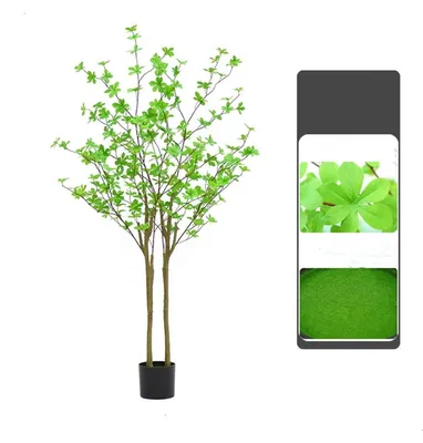 Produktbild von Kš¹nstlicher Enkianthus-Baum fš¹r den Innenbereich, hoher Kunst-Enkianthus-Baum, realistische Kunstpflanze im Topf fš¹r Zuhause