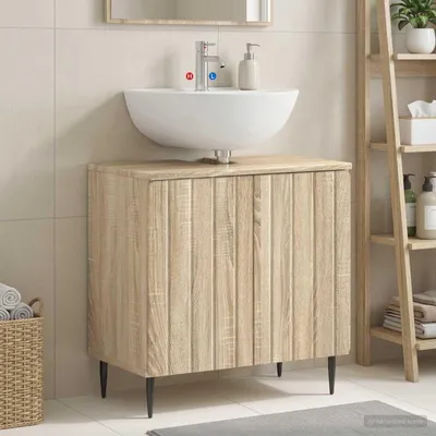 Obrázek produktu pro Maison Exclusive – Skříňka pod umyvadlo ZWOLLE, barva sonoma, rozměry 59,5 x 31,5 x 59 cm