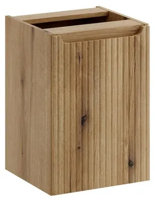 Image de Meuble salle de bain VANO 40 cm chêne suspendu avec panier à linge