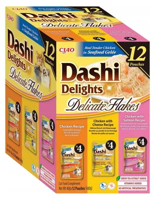Produktbild von INABA Dashi Delights Delicate flakes Chicken mix - nassfutter für Katzen - 12x40g