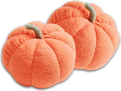 Produktbild von CANDeal 2 Stuck 35cm Kürbis-Dekokissen für Zuhause, Kindergartenfotografie, Halloween, dekoratives Kissen,Orange