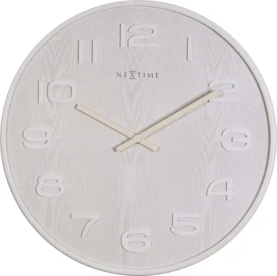 Obrázek produktu pro NeXtime 3095WI, Zeď, Hodiny, Kruh, Bílá, Dřevo, Dospělí
