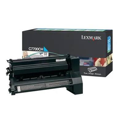 Produktbild von Lexmark Cyan High Yield Return Program Print Cartridge for C770/772, 10000 Seiten, Cyan