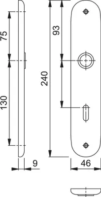 Produktbild von Hoppe Schild273P PAAR 18-RFL-R/L F1 OB-72
