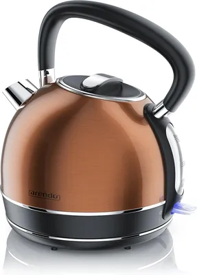 Produktbild von Edelstahl Wasserkocher im Retro Style,1,7L, Kupfer Design, kabellos, automatisches Abschalten,herausnehmbarer Kalkfilter,Überhitzungsschutz,