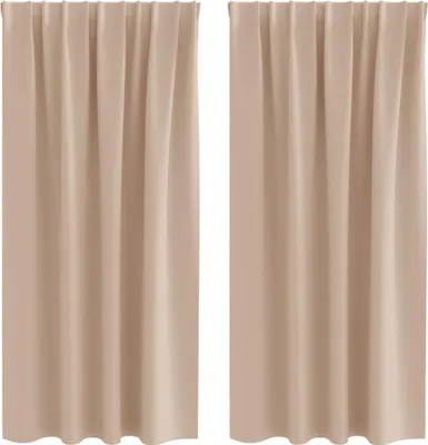 Obrázok produktu pre vidaXL Zatemňujúce závesy s krúžkami 2 ks Taupe 175 x 140 cm