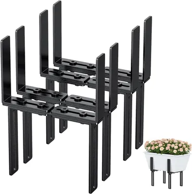 blumenständer für aussen BACEKOLL 8 Ebenen Blumenständer 157cm - Metall-Holz Pflanzenregal
