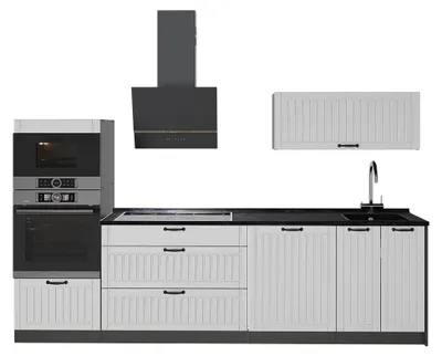 Image de Cuisine Vicco Fame-Line Blanc campagne/Anthracite 280cm, PT Anthracite, Model 64675
