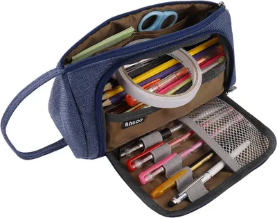 Produktbild von Stiftetui große Kapazität, multifunktional Canvas, langlebiger Organizer, für Schule