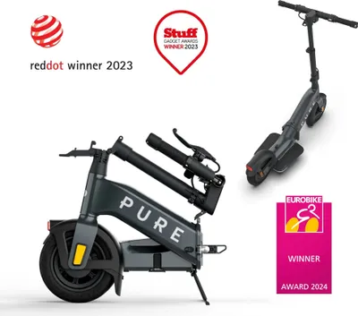 Zdjęcie produktu dla Pure Electric Advance Flex, 52 km, Litowo-jonowa (Li-Ion), 36 V, 9,5 Ah, 5,75 h, 100 - 240 V