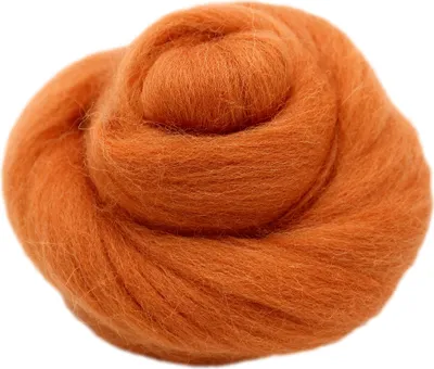 Produktbild von Filzwolle 20gr. Wolle (Wolle) / Märchenwolle zum Trockenfilzen und Nassfilzen Gelbbraun