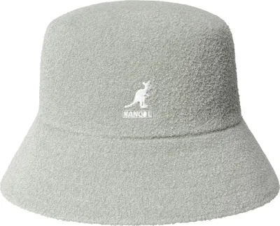 Kangol Frottee Bermuda Bucket Hat Fischerhut mit Logo-Stick in grau