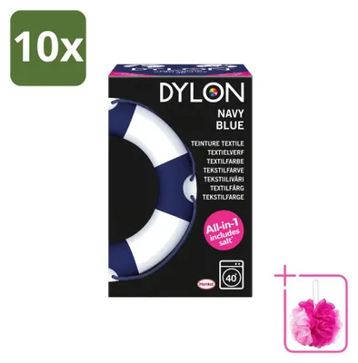 Produktbild von 10 x Dylon Textilfarbe All-in-One - Navy Blau - 350g - Sparpackung - 10 Stücke