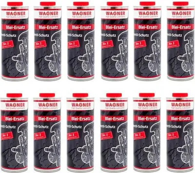 Imagen del producto de Wagner Bleiersatz 12x 1 litro: Aditivo protector de válvulas para motores de 4 tiempos y protección para vehículos clásicos, previniendo el desgaste