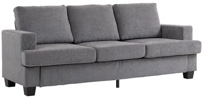 Produktbild von HOMCOM 3-Sitzer Sofa, Couch mit Armlehnen, Stahlbeinen, Chenille-Optik, Grau