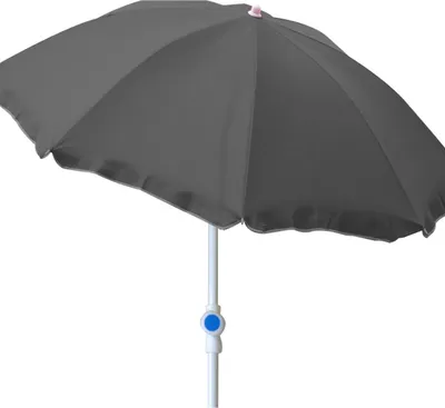 Produktbild von Sonnenschirm rund Ø2m anthrazit Polyester knickbar UV Schutz
