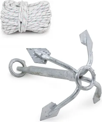 Produktbild von Anker-Set aus Wurfanker 6 kg + Leine 30 m Ø 10 mm