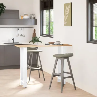 Zdjęcie produktu dla vidaXL Nogi do stołu barowego białe 2 szt. 50x(100-101) cm stalowe