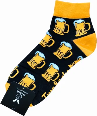 Produktbild von TwoSocks lustige Sneaker Socken Bier Damen & Herren und witzige Sportsocken als Geschenk, Baumwolle, Einheitsgröße