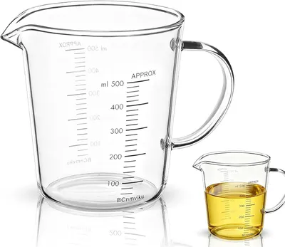Produktbild von Glasmessbecher 500 ml, mit Ausgießer, hitzebeständig, spülmaschinenfest, für Küche