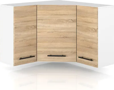 Zdjęcie produktu dla Szafka Kuchenna Wisząca Narożna Modułowa 90X90Cm Spremium Dąb Sonoma