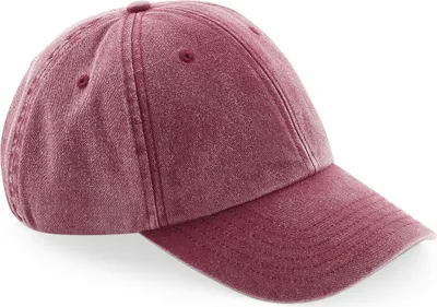 Image de Beechfield B655 | Casquette Vintage Low Profile / Design 6 panneaux - Couleur : Vintage Red - Taille : One Size