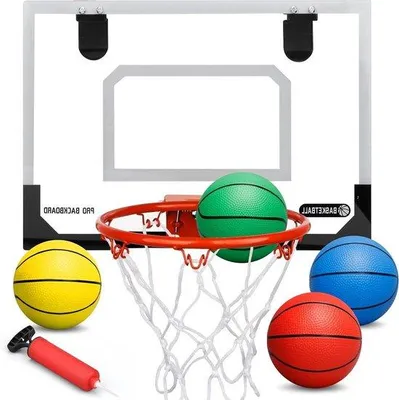 Immagine prodotto di Set da basket per bambini con 3 palloni, decorazione per la stanza, giocattoli sportivi