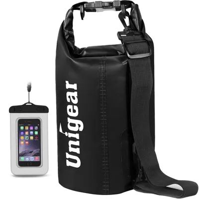 Produktbild von Unigear Dry Bag 2L 5L 10L 20L 30L 40L 55L, wasserdichte Tasche Rucksack SUP – Schwarz