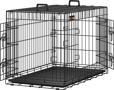 Produktbild von FEANDREA Hundekäfig, Hundebox, faltbar, 92,5 x 57,5 x 64 cm, schwarz