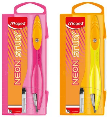 Produktbild von Maped Zirkelkasten STUDY NEON farbig zufällige Farbe (1 Stück)