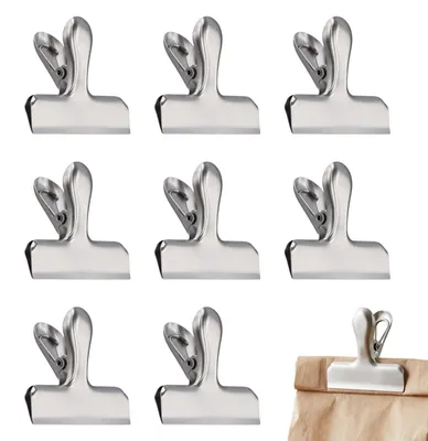 Productafbeelding van Omgoods - Set van 8 RVS Sluitclips voor Voedselverpakking