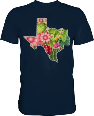 Produktbild von Texas Sukkulenten Kakteen Pflanzen Kaktus T-Shirt – Navy / 5XL