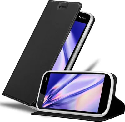 Produktbild von Cadorabo Handyhülle für Nokia 1 2018 Schutz Hülle in Schwarz Cover Etui Book Case Booklet