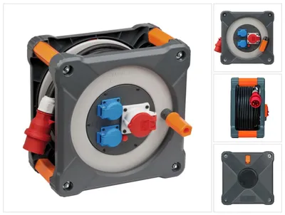 Produktbild von Brennenstuhl professionalLINE Kabeltrommel CEE IP44 20m Kabel H07RN-F 5G2,5 ( 9222200100 ) 3 Steckdosen BGI 608
