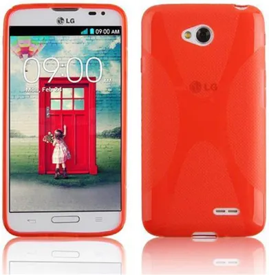Produktbild von Cadorabo Handyhülle für LG L70 (1. SIM) in Rot Hülle Schutzhülle TPU Silikon Backcover Case