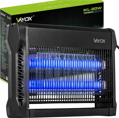 Produktbild von Vayox UV Insektenlampe Insektenfalle Elektrisch Insektenvernichter IKL-20W | 4000V | Schwarz