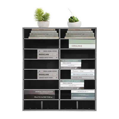 Zdjęcie produktu dla Organizer na akta 16 przegród Pojemnik na akta 50,5*30*56,7 cm Półki na książki Czarny