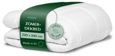 Sommerdecke 220x240 cm – 150 g/m², atmungsaktives Mikrofaser