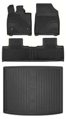 Productafbeelding van Rubberen automatten + kofferbakmat voor BYD Seal U vanaf 2024 (SUV) – 4-delig, zwart, op maat – Wielganizator