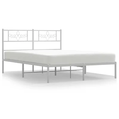 Obrázek produktu pro Kovový rám postele s čelem bílý 120 x 200 cm