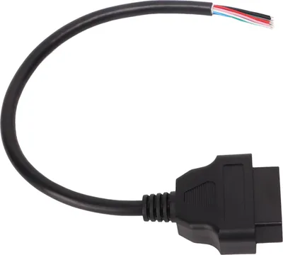 Zdjęcie produktu dla 3 szt. 30 cm Adapter kabla OBD2 16-pinowy męski do kolorowego przedłużacza diagnostycznego z gołym przewodem do pojazdu