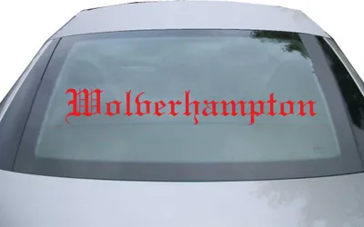 Produktbild von Indigos UG - Aufkleber Heckscheibe & Motorklappe DE6689 - rot - 600x88 mm - Molberhanmpton - Auto Scheiben Fenster Heckklappe Tuning Racing JDM - Die cut