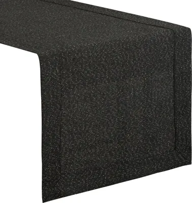 Produktbild von EUROFIRANY | Tischläufer - 40 x 140 cm - schwarzes Tischtuch - Glatt