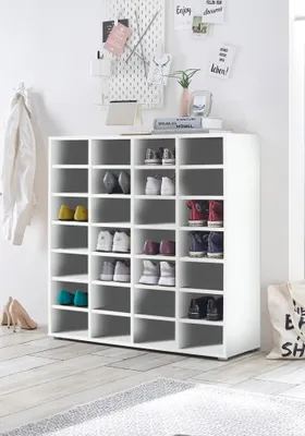 Image de Regal >Boots< in Weiß matt - 92x98x33cm (BxHxT)