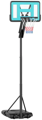Image de Panier de basket-ball, hauteur réglable, construction durable, noir