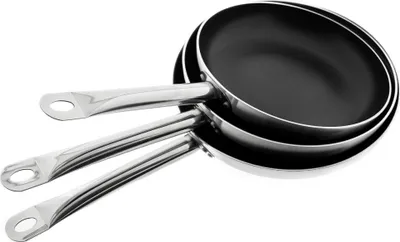 Produktbild von Bratpfannen 3er Set mit Antihaftbeschichtung – Für alle Herdarten, ø26/28/30 cm