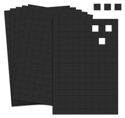 Image de 900 bandes magnétiques autocollantes, ruban magnétique puissant pour l'école, la maison, le bureau, les tableaux blancs, le réfrigérateur (10 x 10 x 1 mm)