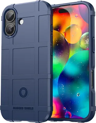 Produktbild von Mobigear Rugged Shield iPhone 17 Hülle Flexibles TPU Backcover Stoßfest - Blau