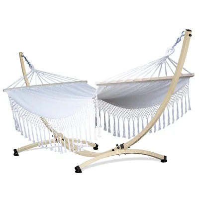 Obrázok produktu pre Potenza hojdacia sieť s rámom Pre dve osoby hojdacia sieť s tyčou 220x160 cm I Galvanizácia rám 220 kg