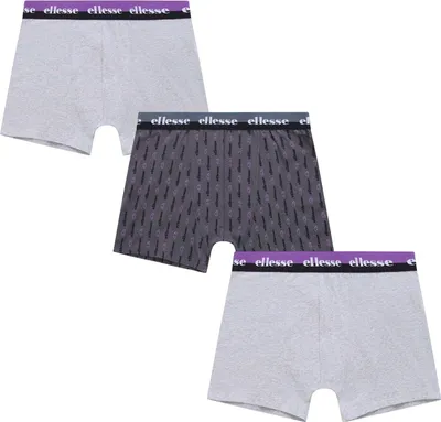 Image de Ellesse - Boxers pour homme « Muxel788 » (lot de 3) HB308 (XL) (gris/noir/violet)